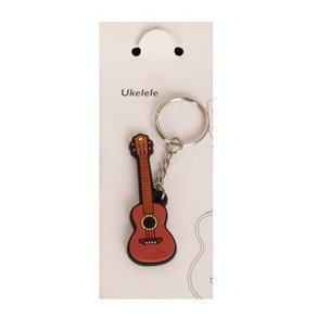 악기 KeyChain Key-Ring 우쿨렐레 열쇠고리 미니어쳐열쇠고리(45861EA) bea*398YO, 단일속성, 1개