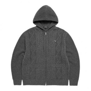 마크곤잘레스 MARK GONZALES ANGEL CABLE KNIT 후드티 후디 ZIP-UP 집업 - CHARCOAL 매장정품 167708