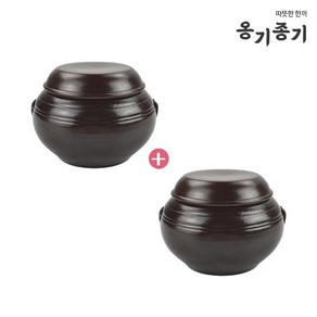 옹기종기 항아리 1kg (뚜껑포함) 1+1 소금단지 소금항아리, 2개