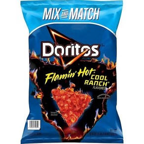 미국 도리토스 쿨 랜치 플레이밍 핫 매운맛 나초칩 297.6g Doritos Tortilla Chips Flamin' Hot Cool Ranch Flavored 9.25 oz