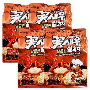 구워바삭한 꽃새우 달콤한 쌀과자, 200g, 4개