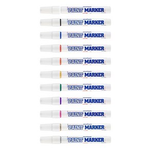 문화 페인트마카 12자루 일반 세필 유성 마카 유성펜