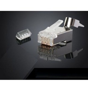 CAT7 CAT6A RJ45 커넥터 플러그 STP 랜잭 8P8C 1개, 6개