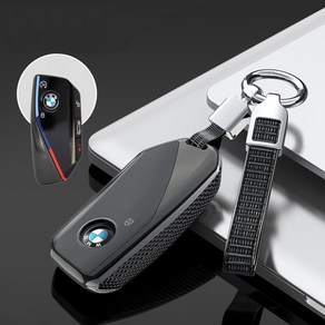 키에티 BMW 신형 스마트키 호환 i7 x7 듀얼 배색 PC 키케이스 키홀더, 블랙