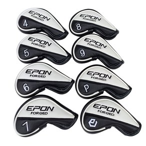 범용 epon 골프 아이언 헤드 커버 마그네틱 클로저 pu 골프 아이언 세트 커버 4-9 p(8pc)