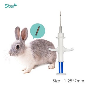 EM4305 유리 태그 포함 동물 마이크로칩 주사기 PET ID 칩 FDX-B RFID 튜브 1.25x7mm 134.2KHz, [02] 20pcs ST-Y01, 1개