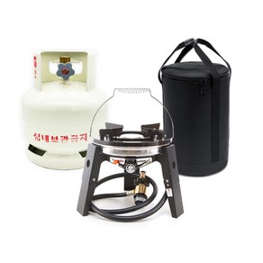 LPG 가스통 3kg + 나비아 원더풀 해바라기 버너 + 전용 수납가방 세트