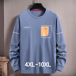 쥬엔리치 남자 빅사이즈 맨투맨 라운드 넥 남성 얇은 긴팔티 4XL-10XL