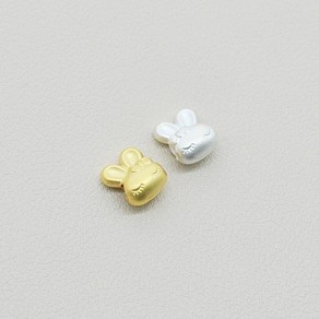 bellana 실버 925 은펜던트 통과형 무광토끼 9x11mm 비즈팔찌 만들기 재료