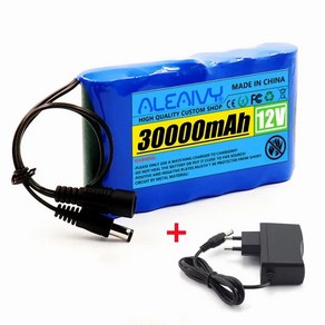 휴대용 슈퍼 12V 30000mah 배터리 충전식 리튬 이온 배터리 팩 용량 DC 126V 20Ah CCTV 캠 모니터 및 충전기 신제품, 4)battey X2 chageX1