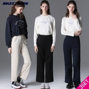 [KT알파쇼핑]3SET [스케쳐스(SKECHERS)] 여성 테이퍼드 우븐 기모 팬츠 3종세트