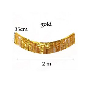 반짝이 태슬 프린지 화환 반짝이는 골드 금속 호일 배너 크리스마스 생일 파티 웨딩 배경 벽 장식 2m