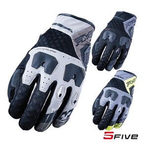 파이브 TFX3 AIRFLOW 글러브 / 오토바이 여름 투어링 장갑 / 스마트터치 3D메쉬 통풍 FIVE GLOVES, 그레이/옐로우