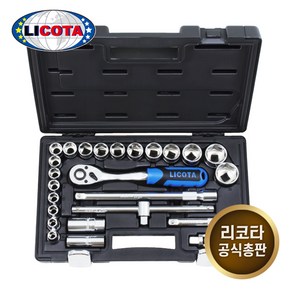 LICOTA 리코타 ALK-8001F 1/2인치 25pcs 소켓렌치세트 복스세트, 1개