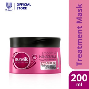 썬실크 헤어 트리트먼트 스무스 매네지블 Sunsilk Teatment 200ml x 2개, 1개