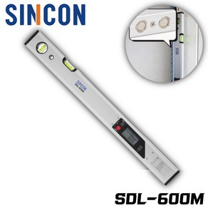 [신콘] 디지털 화면 정밀 수평기 수평자 마그네틱부착 가능 SDL-600M, 1개