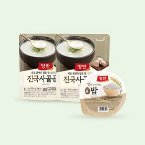 동원 즉석국 밀키트 진국사골곰탕 x 20개+ 양반 쌀밥 130g x 3개 1-2인용국 20개입, 1개, 300g