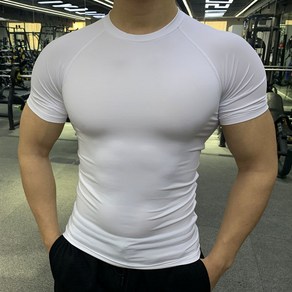 남자 머슬핏 티셔츠 무지 헬스 2023 타이트 남성 반팔티 상의 Men's Muscle Fit T-shit XK0020