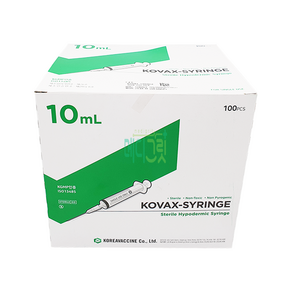 한백 일회용주사기 10cc 21G 32mm 100개입 / 한국백신 한백 주사기 Kovax Syinge 코박스 한백주사기 시린지, 1개