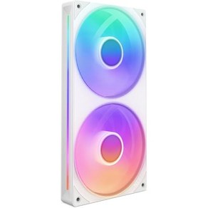 NZXT F240 RGB 코어 240mm 단일 프레임 팬 유닛2 x 120mm 포함 속도 및 조명 제어 높은 정압 공기 흐름 유체 동적 베어링 팬당 8개의 aRGB LED 검은, 2x 120mm_RGB Single Fame  Wh, 1개