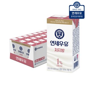 연세우유 저지방 우유, 190ml, 24개