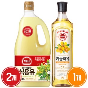 해표 식용유1.8리터 2입+카놀라유900ml, 1세트