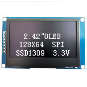 OLED 2.42인치 SSD1309 I2C SPI JK-242-12864-W 백색, 1개