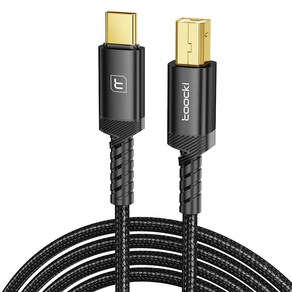 Toocki USB 2.0 B타입 연결 케이블, C-타입B, 2m, 1개입