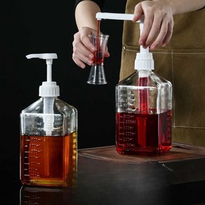 소스 디스펜서 시럽통 시럽 보관 업소용 트레이 짜기, 설탕압병 1100ML (유리)병, 1개