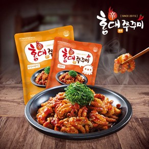 홍대쭈꾸미 양념쭈꾸미볶음 약간매운맛 2팩+매운맛 2팩 (300g), 300g, 1세트