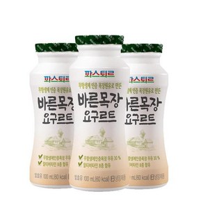 파스퇴르 바른목장 요구르트 100ml, 15개