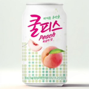 쿨피스 복숭아 캔음료 뚱캔 쿨피스캔 음료수, 350ml 24캔, 350ml