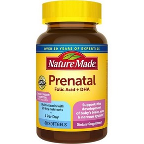 Nature Made Prenatal with Folic Acid + DHA Prenatal Vitamin and Mineral Supplement for Daily Nutriti