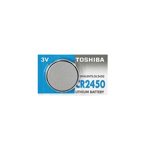 [리튬건전지] 도시바 TOSHIBA CR2450 포장 1개입 3V 600mAh, 1개