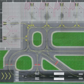 미니공항 모형 1400 항공기활주로 시뮬레이션 모델 활주로, B, B. 16cm