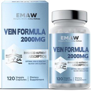 다리 정맥 지지 2000mg MPFF 블렌드 순환 건강 외관 미용 유지 120캡슐