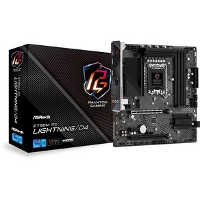 ASRock Z790M PG LightningD4 Intel CPU(LGA1700) Z790 DDR4 Mico ATX 마더보드 제12세대 ·