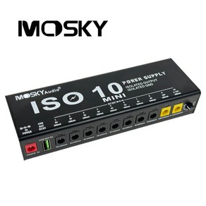 모스키 이펙터 페달보드 파워 서플라이 ISO-10 MINI 컴팩트형 (10구), 1개