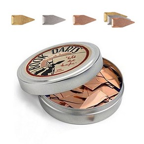 북다트 금속 책갈피 예쁜책갈피 고급 북마크 200개입 BOOK DARTS, [200ct][Tin] [Bass]