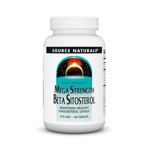 Souce natuals Natuals Mega Stength 베타 시토스테롤 375mg - 60정, 1개