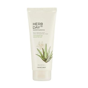 The Face Shop Heb Day 365 마스터 블렌딩 클렌징 크림 알로에 및 녹차  피부 수분 공급 진정을 위한 신선한 추출물 함유 오일 농축 천연 유래 성분 150m, 1개, 170ml