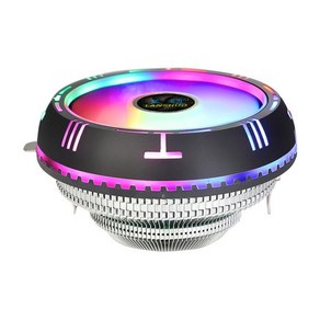 LANSHUO Xuanbing 300 CPU 에어 쿨러 90mm RGB 선풍기 알루미늄 핀 로우 프로파일 AMD AM4 AM3 + X79 X99 LGA 2011, [01] fo Inte AMD, [01] RGB, [01] WHITE, 01 WHITE
