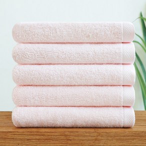 쉬라즈리빙 더소프트 호텔수건 120g 30수, 5개, 라이트핑크