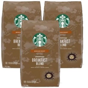 Starbucks 스타벅스 브랙퍼스트 블렌드 홀빈 커피 1.13kg (3입) 원두커피