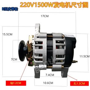 영구자석모터 발전기 220V 농기계 제네레이터 영구자석 드라이브, 220V1500W 발전기, 1개, 220V1500W 발전기