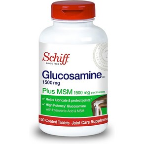 Schiff 글루코사민 플러스 MSM 1500mg 코팅 정제 150정, 1개