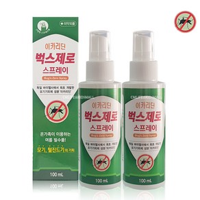 휴대용 모기기피제 털진드기 기피 스프레이 100ml 2개, 1세트