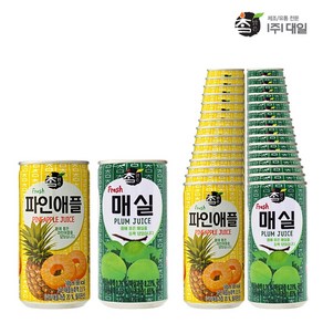 대일 참맑은 파인애플+매실 혼합 175ml x (각15개)총30개 파인애플음료 매실맛음료 캔음료 음료혼합세트