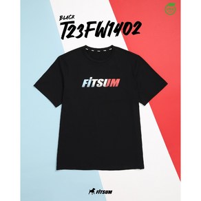 핏섬 티셔츠 2023FW T23FW1402 BK 남여공용 코튼라이크 배드민턴티셔츠 오남스포츠