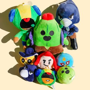 [당일배송]브롤스타즈 인형 25cm 캐릭터 슈퍼셀 인형 크로우 레온 스파이크 (어린이날/크리스마스), 1개, 레온 키링, 10cm